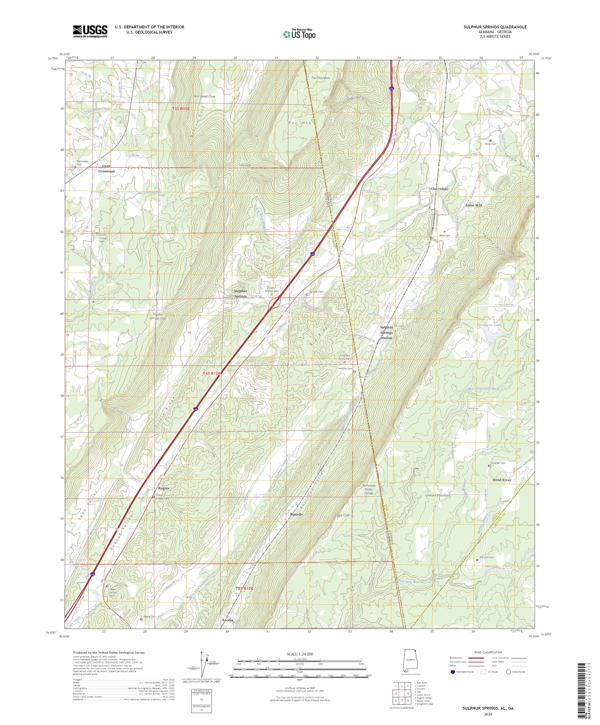 Sulphur Springs topographic map thumbnail