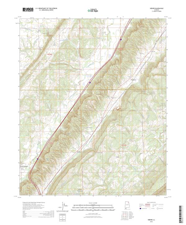 Keener topographic map thumbnail