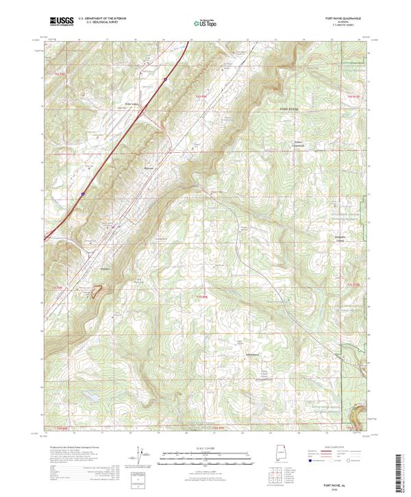 Fort Payne topographic map thumbnail