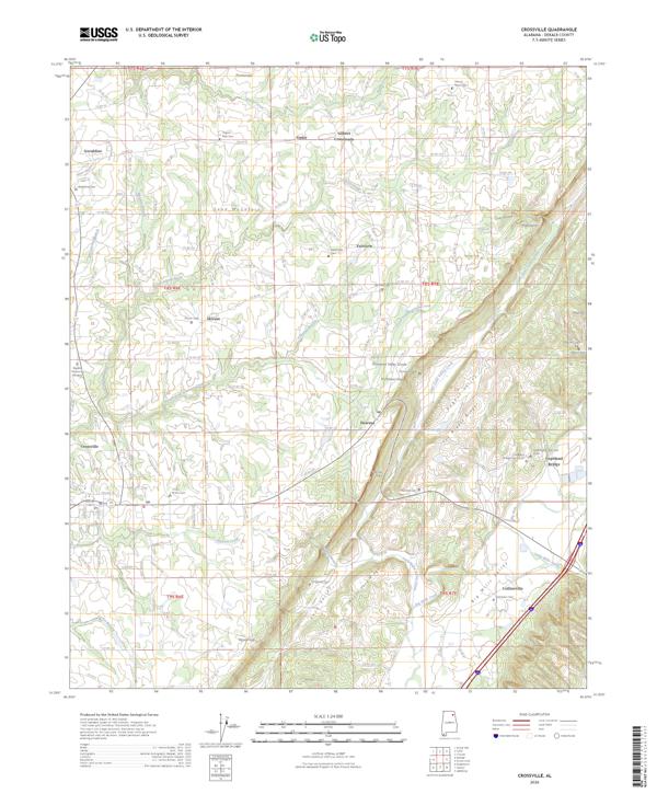 Crossville topographic map thumbnail