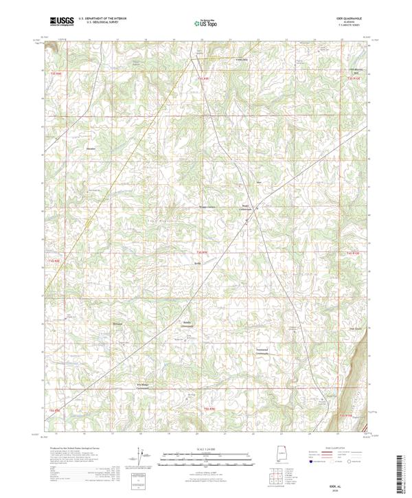 Ider topographic map thumbnail