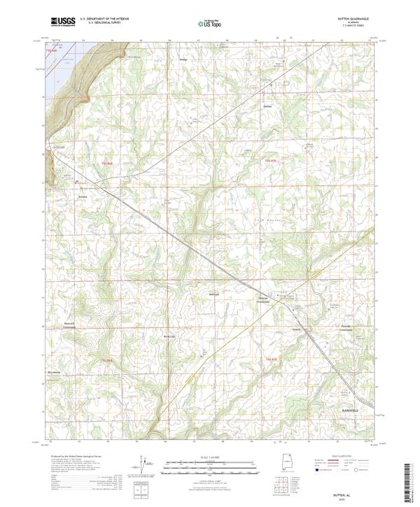 Dutton topographic map thumbnail