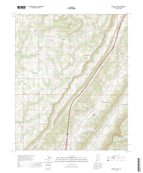 Dugout Valley topographic map thumbnail