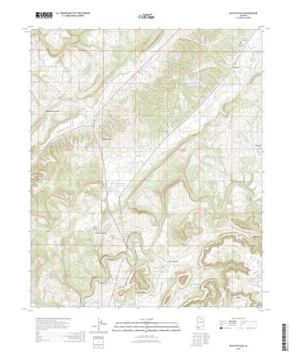 Blountsville topographic map thumbnail