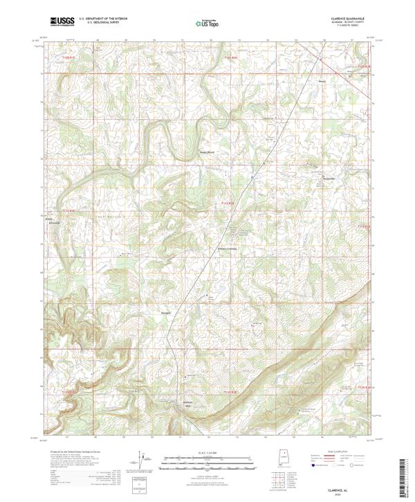 Clarence topographic map thumbnail