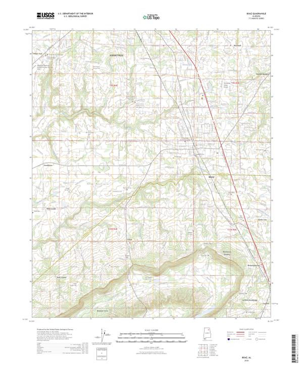 Boaz topographic map thumbnail