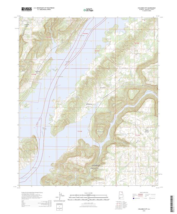 Columbus City topographic map thumbnail