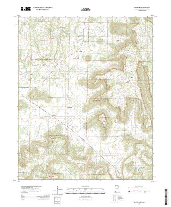 Center Grove topographic map thumbnail