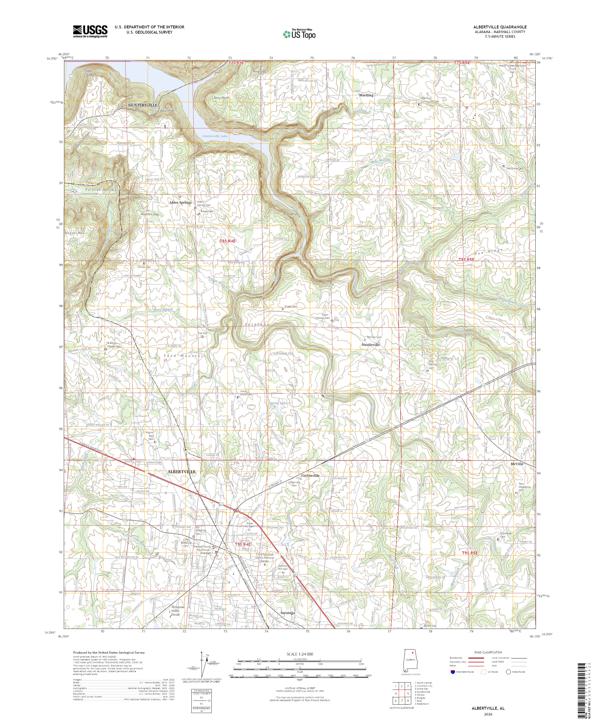 Albertville topographic map thumbnail