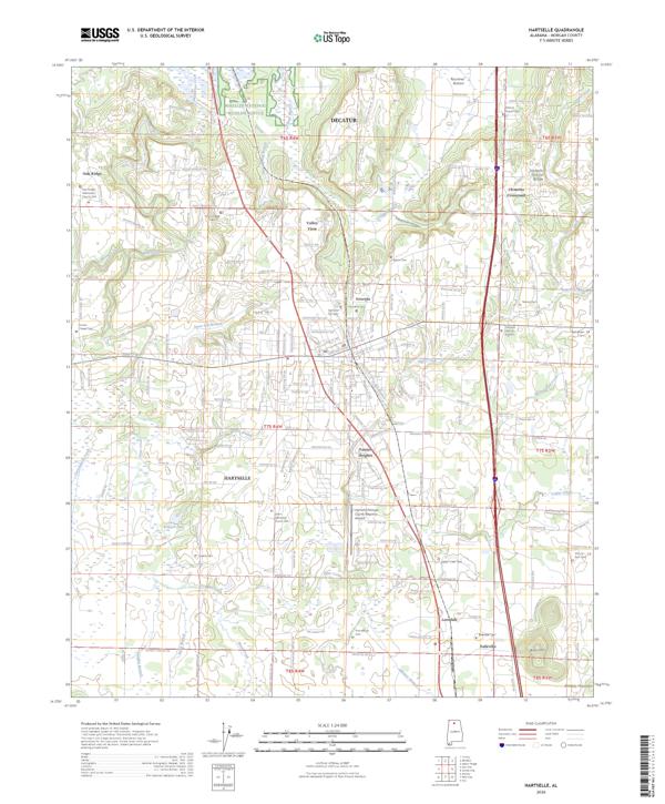 Hartselle topographic map thumbnail