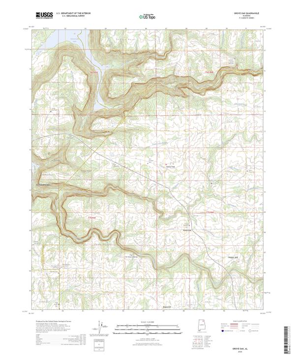 Grove Oak topographic map thumbnail