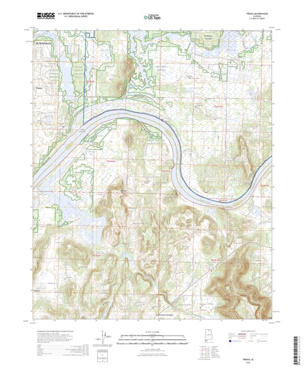 Triana topographic map thumbnail