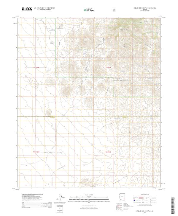 Greasewood Mountain topographic map thumbnail