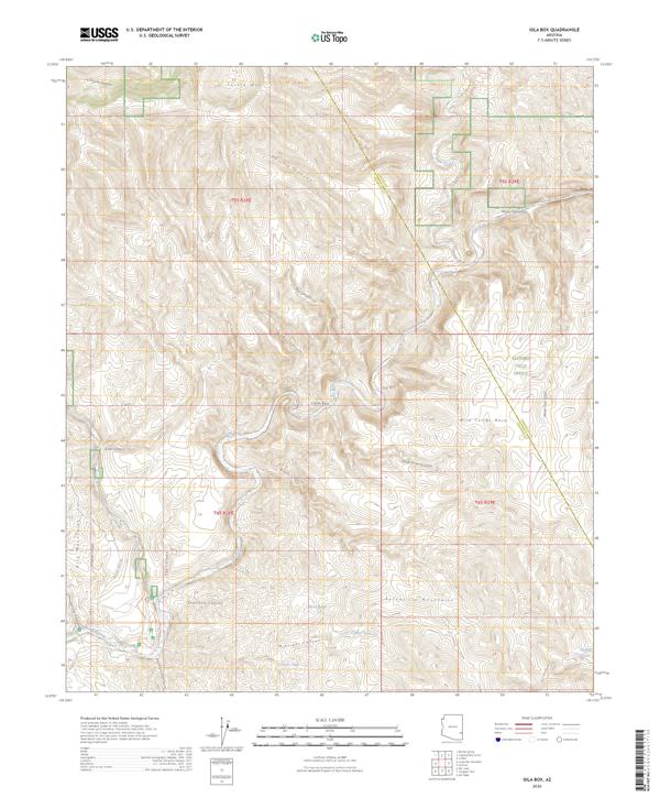 Gila Box topographic map thumbnail