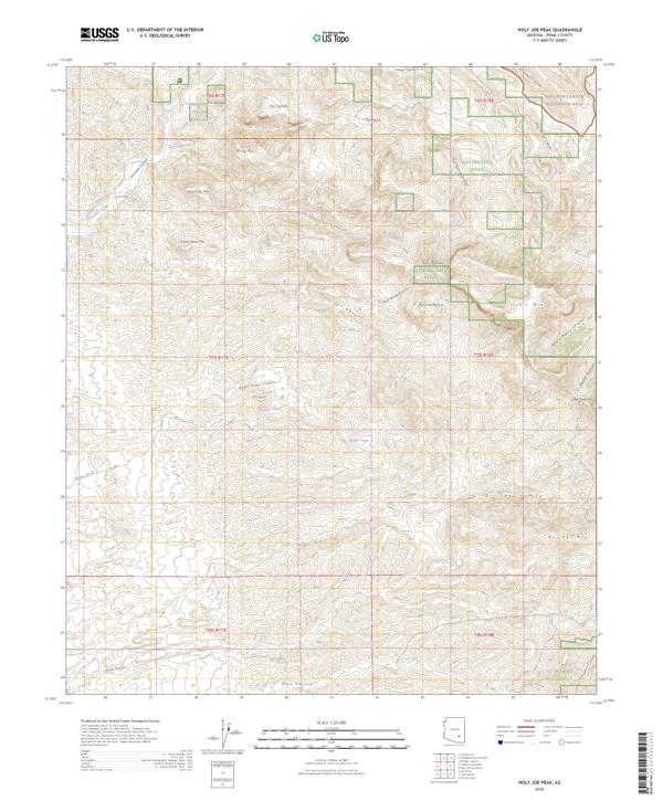 Holy Joe Peak topographic map thumbnail