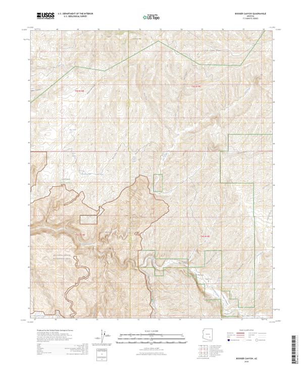 Booger Canyon topographic map thumbnail