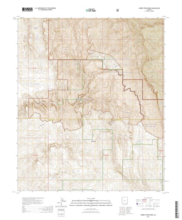 Cherry Spring Peak topographic map thumbnail