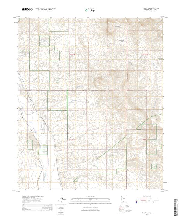 Dudleyville topographic map thumbnail