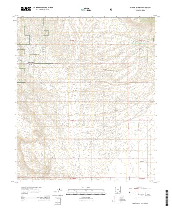 Hookers Hot Springs topographic map thumbnail