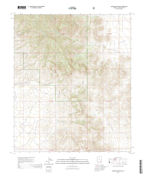 Muskhog Mountain topographic map thumbnail
