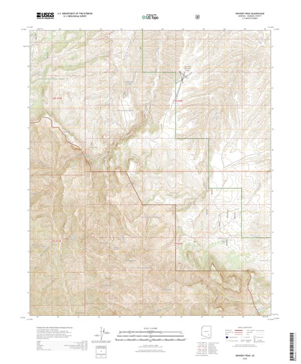 Kennedy Peak topographic map thumbnail