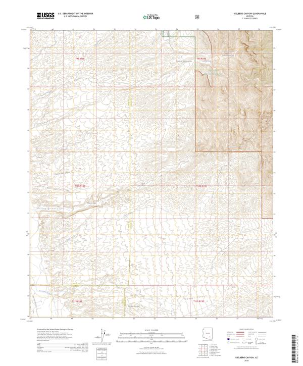 Kielberg Canyon topographic map thumbnail