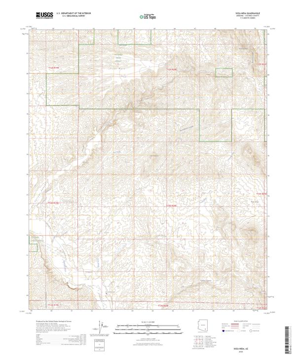 Soza Mesa topographic map thumbnail