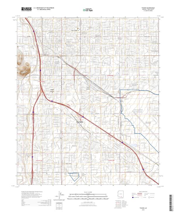 Tucson 2026 topographic map thumbnail