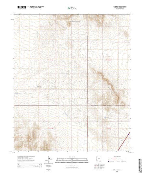 Steele Hills topographic map thumbnail