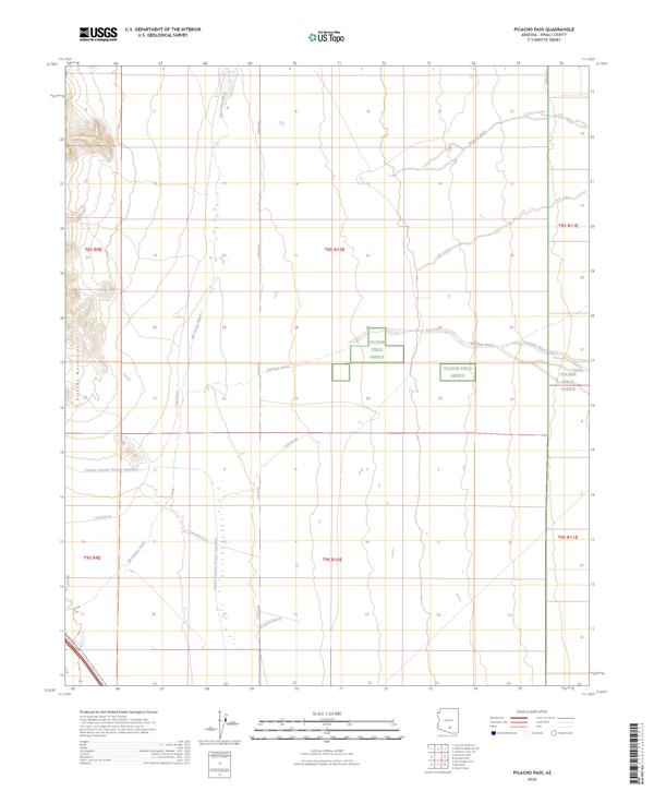 Picacho Pass topographic map thumbnail