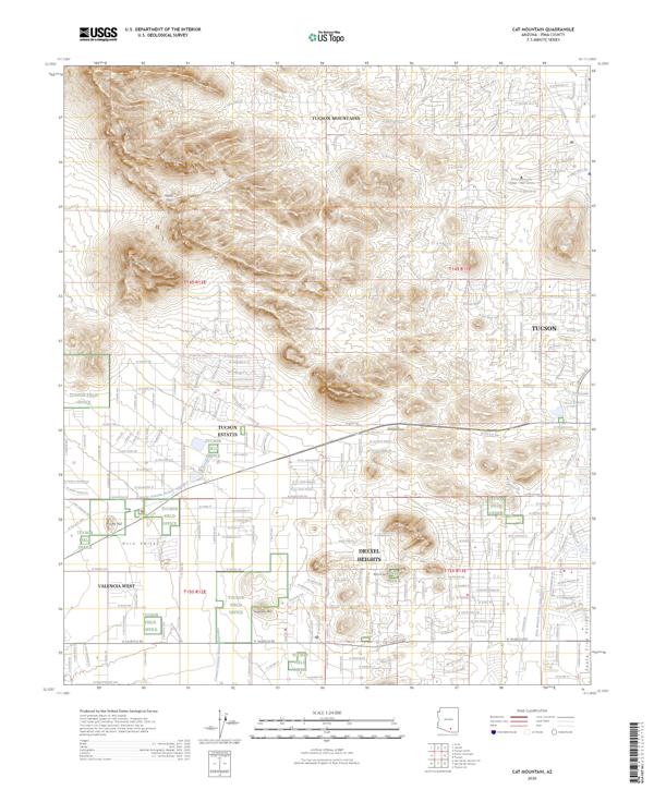 Cat Mountain topographic map thumbnail
