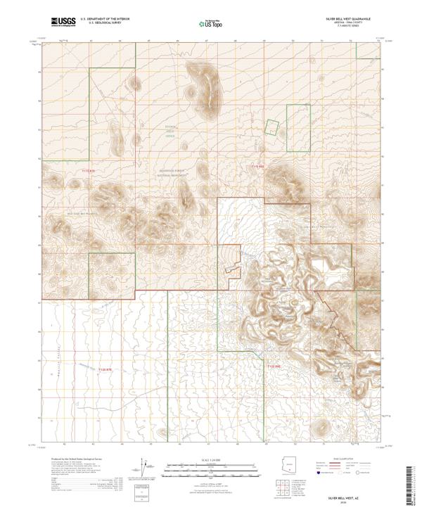 Silver Bell West 2026 topographic map thumbnail