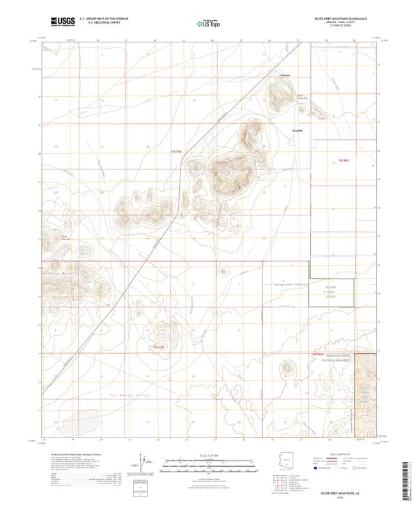 Silver Reef Mountains topographic map thumbnail