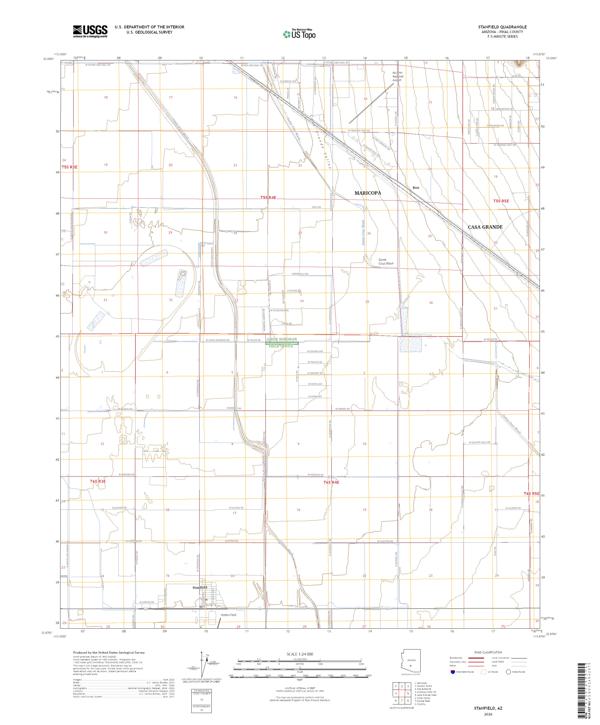 Stanfield topographic map thumbnail