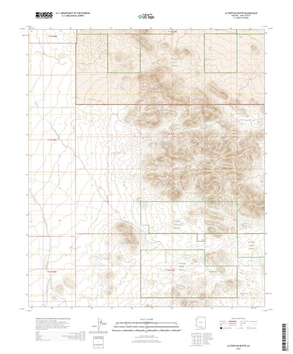La Tortuga Butte topographic map thumbnail