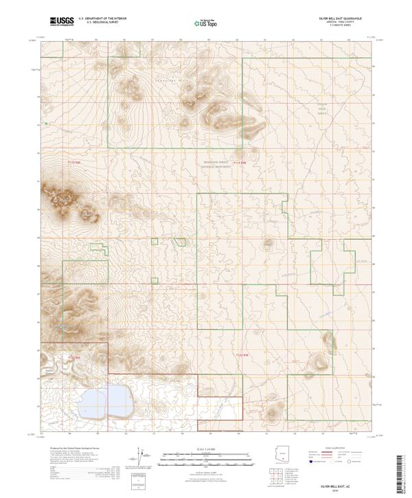 Silver Bell East topographic map thumbnail