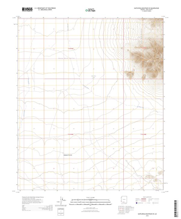 Santa Rosa Mountains SW 2026 topographic map thumbnail