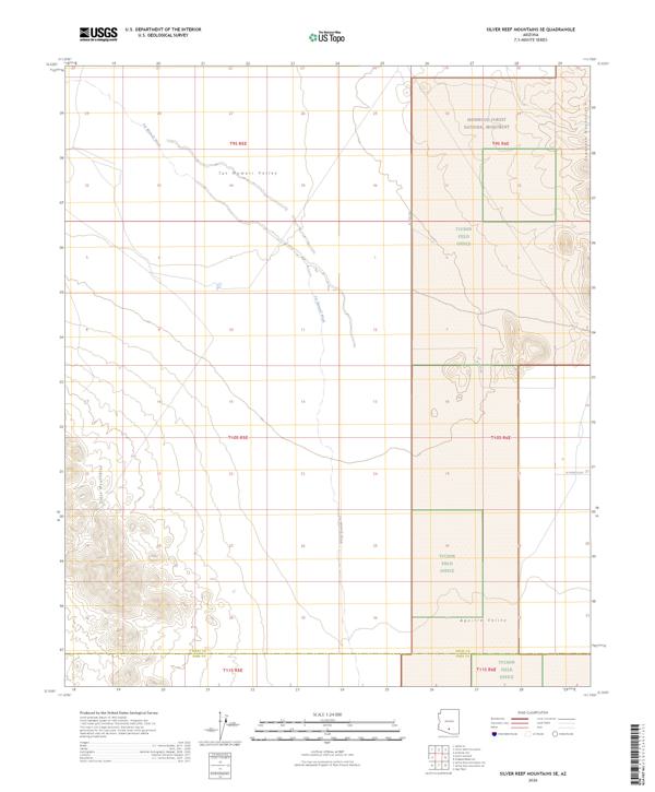 Silver Reef Mountains SE 2026 topographic map thumbnail