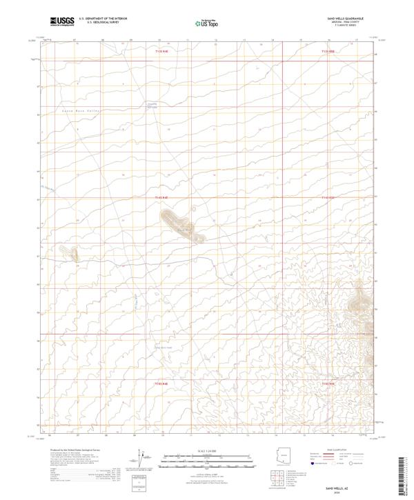 Sand Wells 2026 topographic map thumbnail