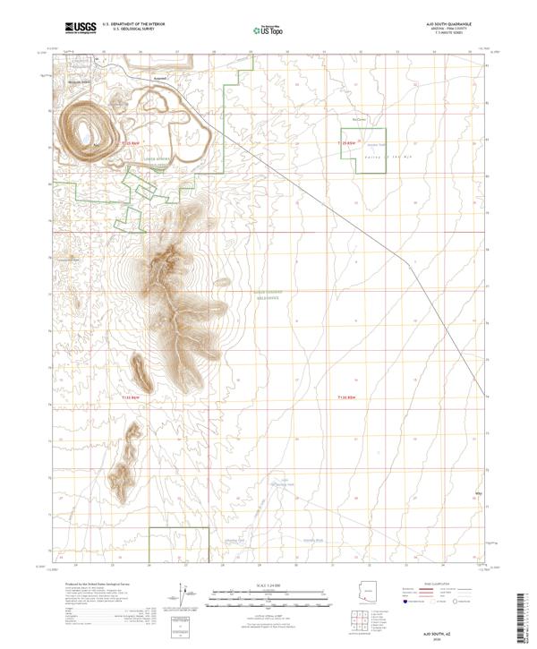 Ajo South topographic map thumbnail