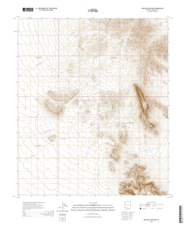 Ben Nevis Mountain topographic map thumbnail