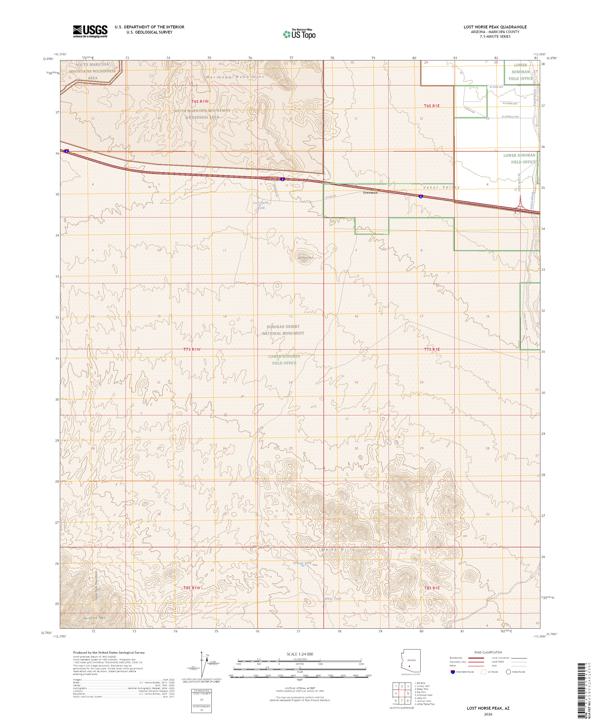 Lost Horse Peak topographic map thumbnail