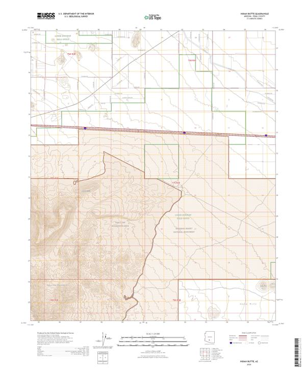 Indian Butte topographic map thumbnail
