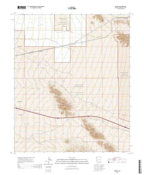 Bosque topographic map thumbnail
