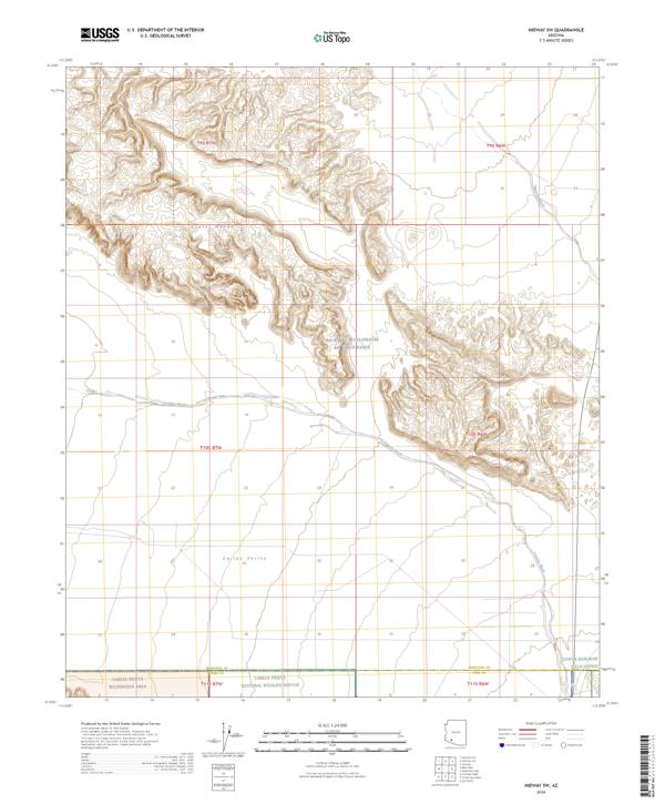 Midway SW topographic map thumbnail