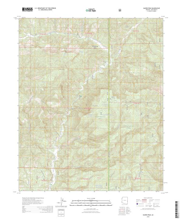 Maness Peak topographic map thumbnail