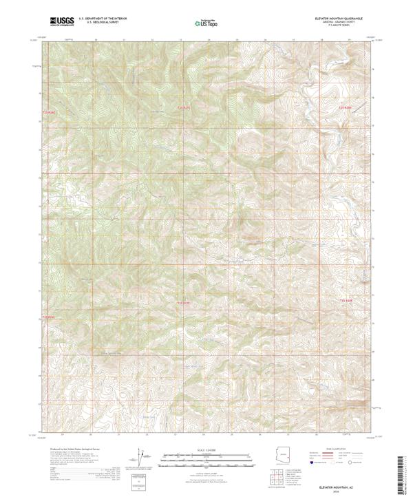 Elevator Mountain topographic map thumbnail