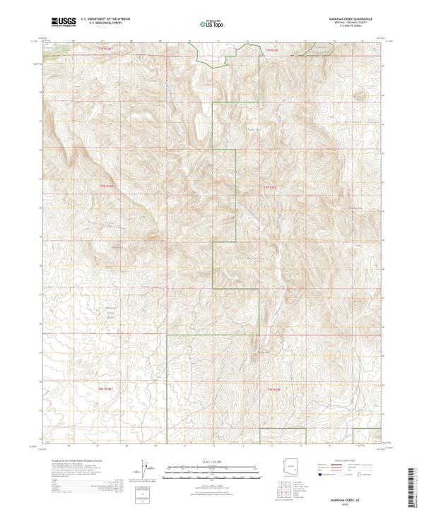 Markham Creek topographic map thumbnail