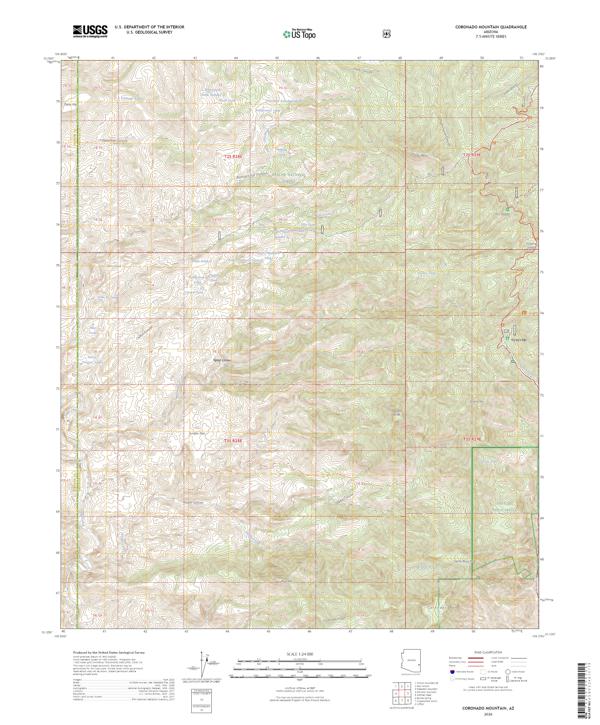 Coronado Mountain topographic map thumbnail