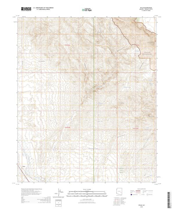 Bylas topographic map thumbnail